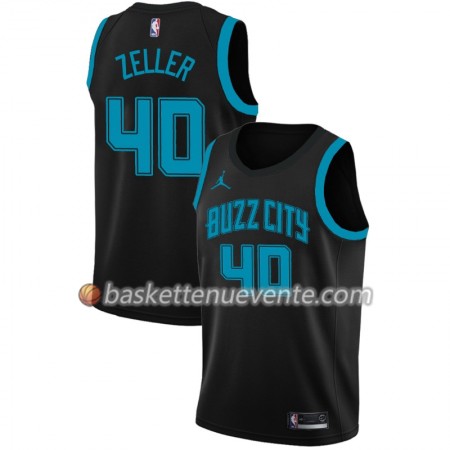 Maillot Basket Charlotte Hornets Cody Zeller 40 2018-19 Jordan Brand City Edition Noir Swingman - Homme